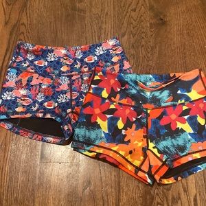 KFT athletic shorts S ladies small floral fish cheeky